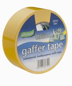 Ultratape Rhino Gaffer Cloth Tape Yellow 50mm x 50mtr