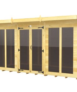 12ft x 8ft Pent Summer House (Full Height Window)