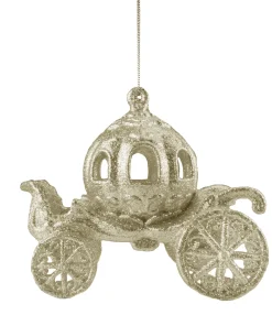 59010 10cm Carriage Tree Decoration Champagne