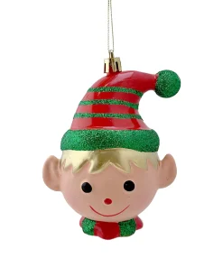 60160 Elf Head Bauble 11.5cm x 8.5cm