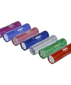 Rolson 9 LED Torch 7 Colours 3AAA Batteries 61693