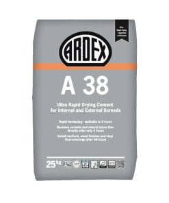 ARDEX A38 Ultra Rapid Drying Cement for Internal and External Screeds Grey 25kg