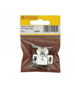 Twin Roller Catches, 33mm x 27mm, Zinc Plated
