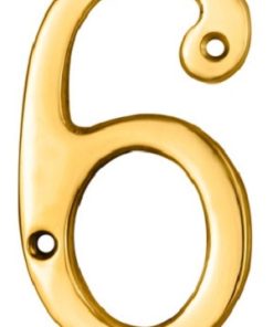 CARLISLE BRASS N6PVD Numeral 76mm No.6 Stainless Brass PVD (EACH)