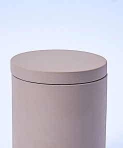 Grey Concrete Candle Jar With Lid – Box of 6