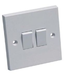 Light Switch 2-gang 2-way White (EACH)