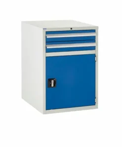 Euroslide 2 Drawer & Cupboard 2x100mm, 1x500mm – 825mm Hx 600mm Wx 750mm D