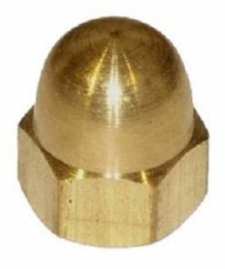 Dome Nut Hexagonal M12 Brass (EACH)