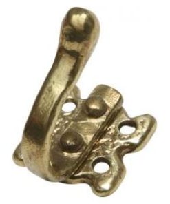 KIRKPATRICK +BRASS 1129 Wardrobe Hook Single Antique Brass (EACH)