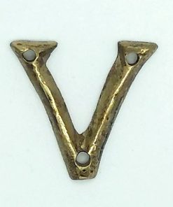KIRKPATRICK B1976/V +B1976/V Letter 1.3/4 ‘v’ Antique Brass (EACH)