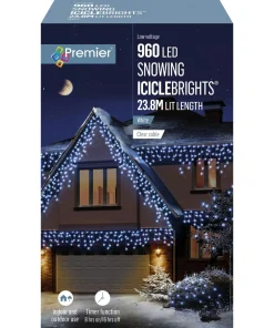 LV162186W 960 LED Snowing Icicles with Timer White