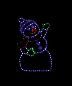 LV251662 60 x 38cm Twinkling Flexibrights Snowman with 187 LEDs