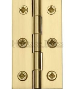 HERITAGE BRASS HG99-120-PB Solid Drawn Brass Butt Hinge 63x35x1.4mm PB (HINGE)