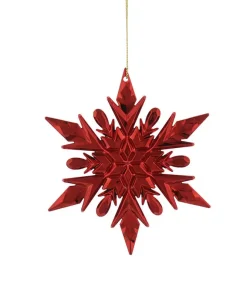 P031781 Festive 12cm Red Snowflake