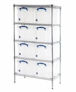 Really Useful Boxes Chrome Wire Storage Shelves 8 x 35 Litres 1525 x 915 x 455mm (HxWxD)