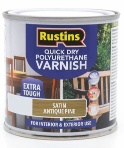 Varnish Stained Quick Drying Poly Satin Antique Pine 500ml (EACH)