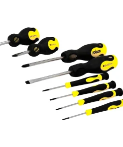 Rolson Screwdriver Set 28852 (8 piece): includes Precision, Stubby and 100mm Handles 28852