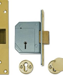 UNION B-3G114E-PL-67 5 Lev Mortice Deadlock 67mm 20mm Throw Brass (EACH)
