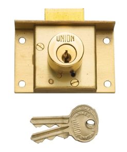 UNION J4003-PL Drawer Lock Cut Cylinder Pattern 63mm Brass (EACH)