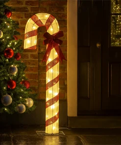 XH10461 150x44x8cm 80ww Led Fabric Candy Cane 5m Cable